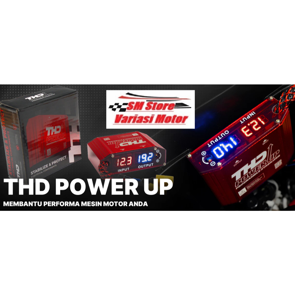 ORIGINAL Power Up Motor Adjustable Universal Pengstabil Kelistrikan Motor Penguat Voltase Aki Motor 