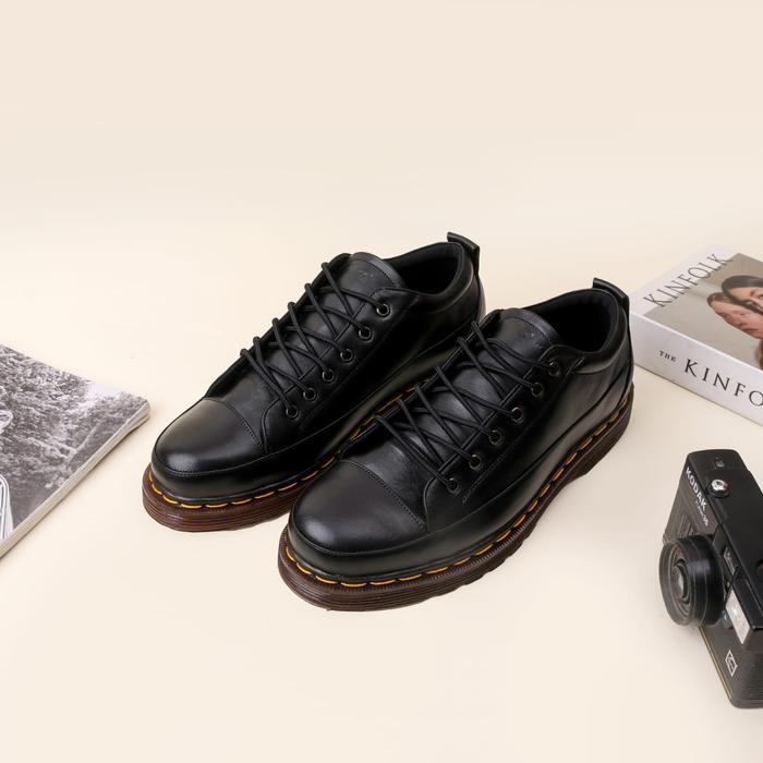 Sepatu Kulit Pria 6 hole Casual Docmart Sole Flavio Boston - Sepatu Kerja - Sepatu Formal - Sepatu S