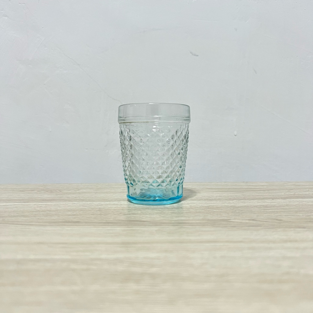 Gelas Kaca Highball Motif Estetik Juice Kristal Diamond Jelly Jar Mocktail Glassware Kondisi Sesuai 