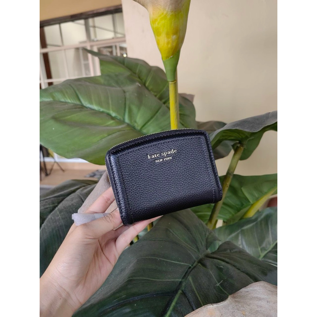 Kate Spade Knott Small Compact Wallet Leather Black