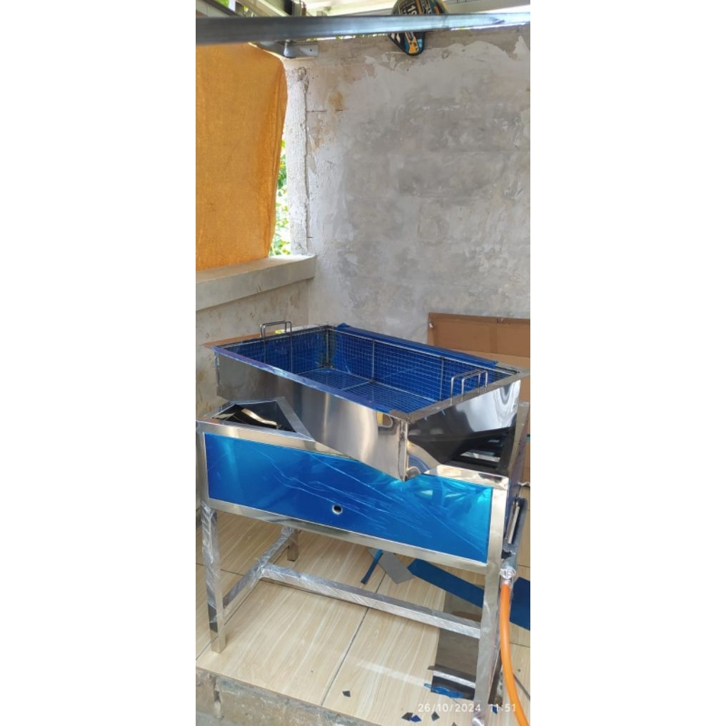 Penggorengan donat/penggorengan chiken ukuran 120/60 full stainless