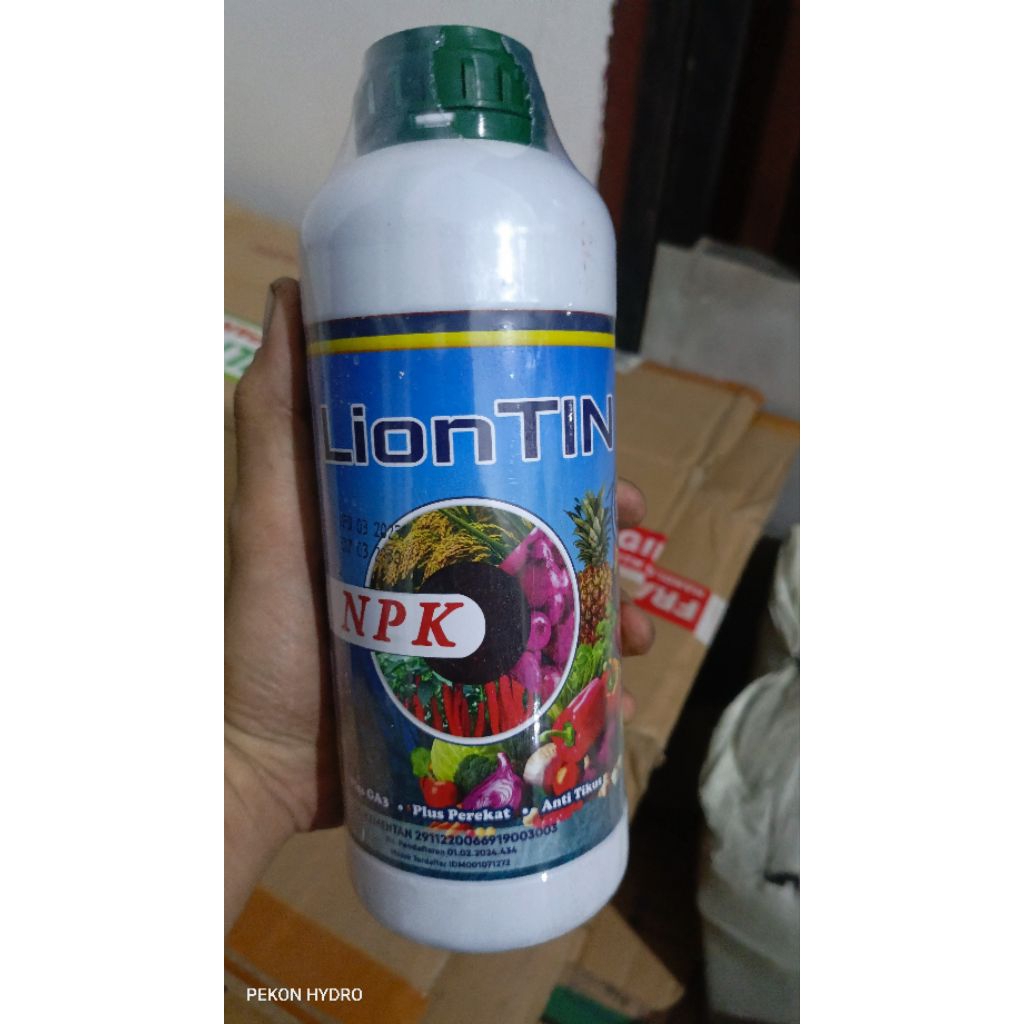 PUPUK CAIR NPK LIONTIN 1 LITER PLUS PEREKAT GA3 ANTI TIKUS