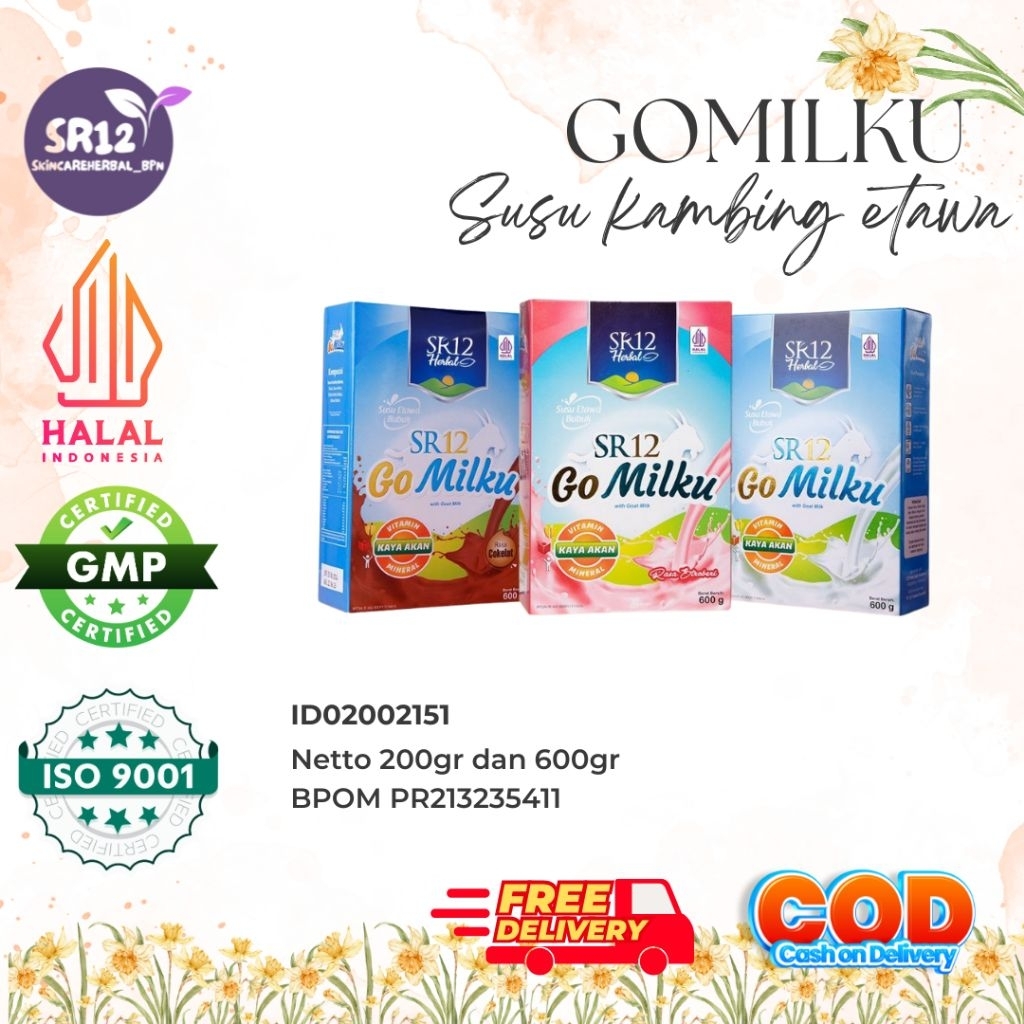 

[600gr] Gomilku SR12 Susu Kambing Etawa Bubuk Kualitas Premium Kemasan Hemat 600 gram
