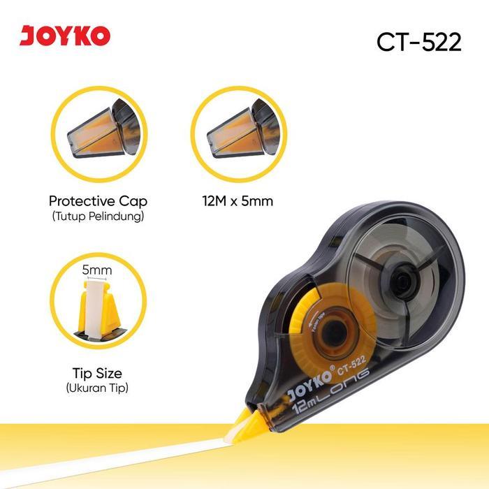 

JOYKO CORREECTION TAPE CT - 522 | TIPE X KERTAS PANJANG 12 m