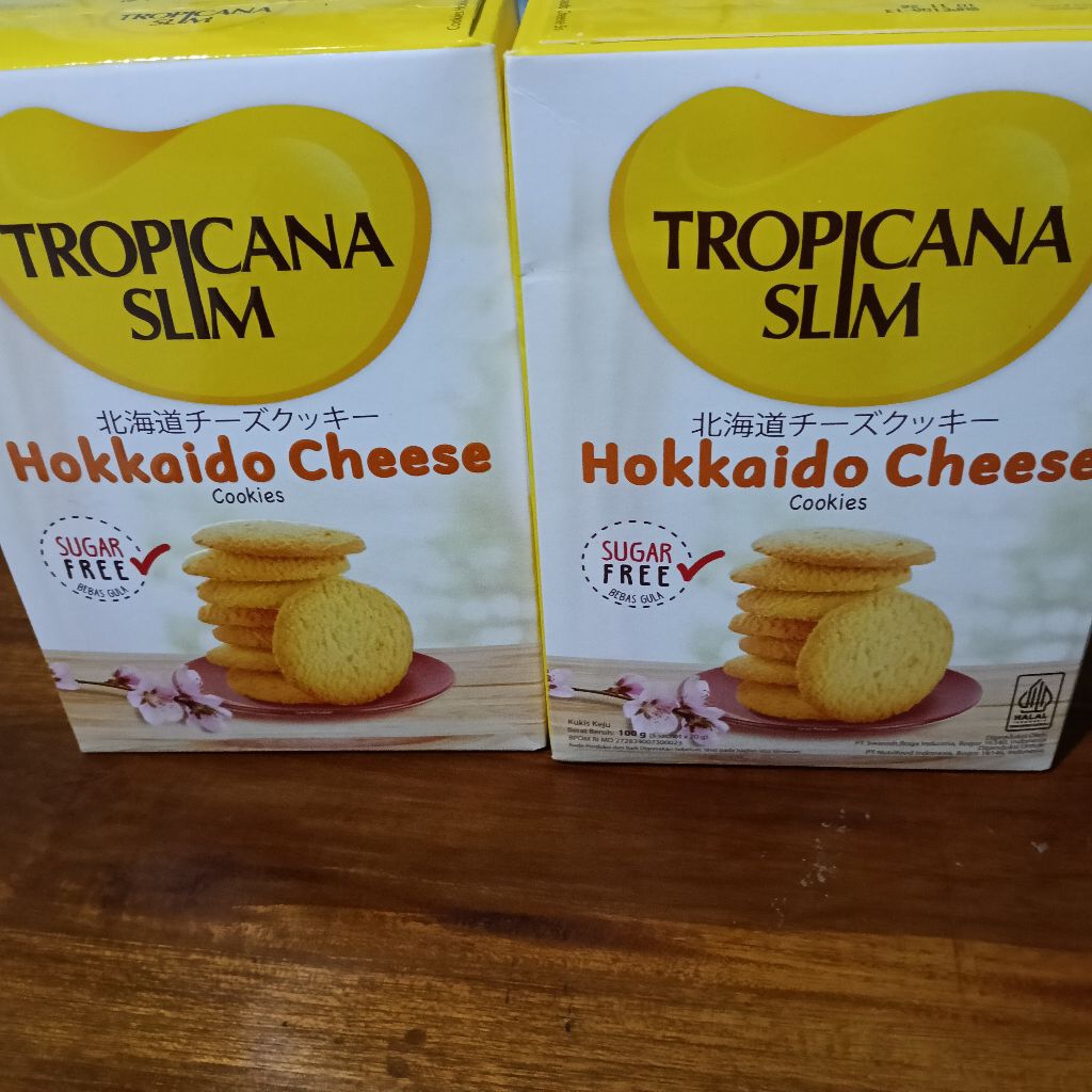 

Tropicana Slim Cookies Hokkaido cheese kue sehat kue bebas gula isi 5 shacett