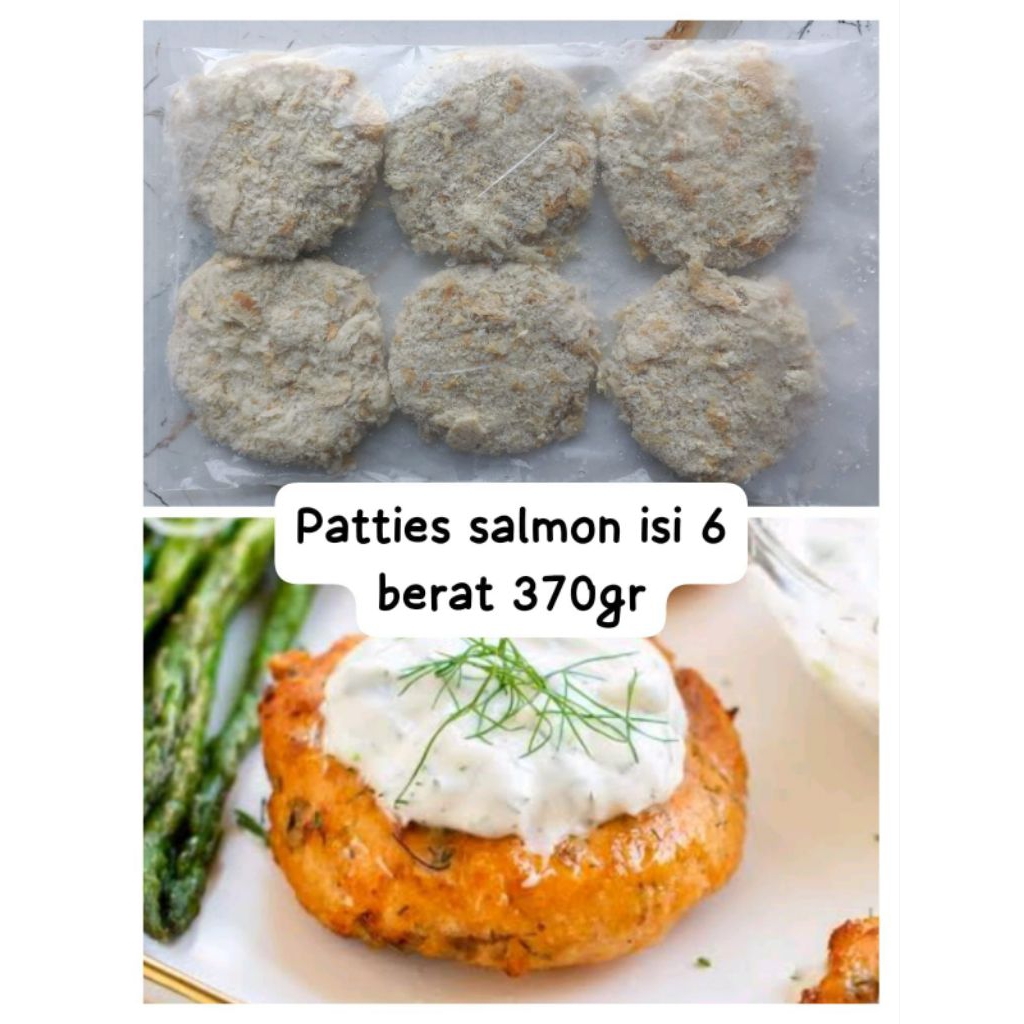 

salmon patties isi 6 pcs berat 370 gr