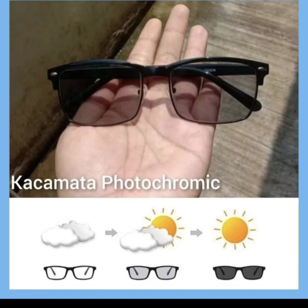 Kacamata Baca dan Jalan Lensa Plus ProgresifPhotocromic Standar Optik