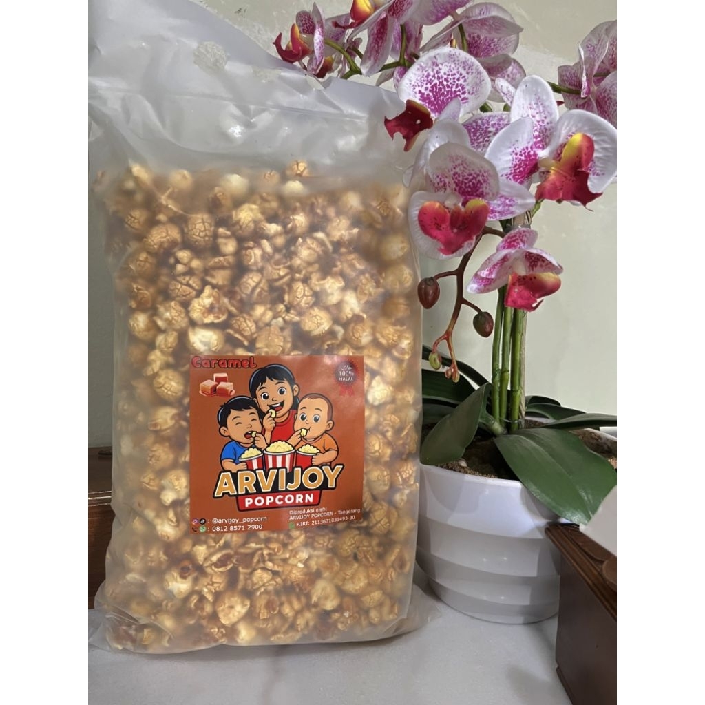 

Arvijoy Popcorn Manis [Caramel] 500 Gram - Rasa Nikmat & Otentik Cocok Untuk Nonton Bareng