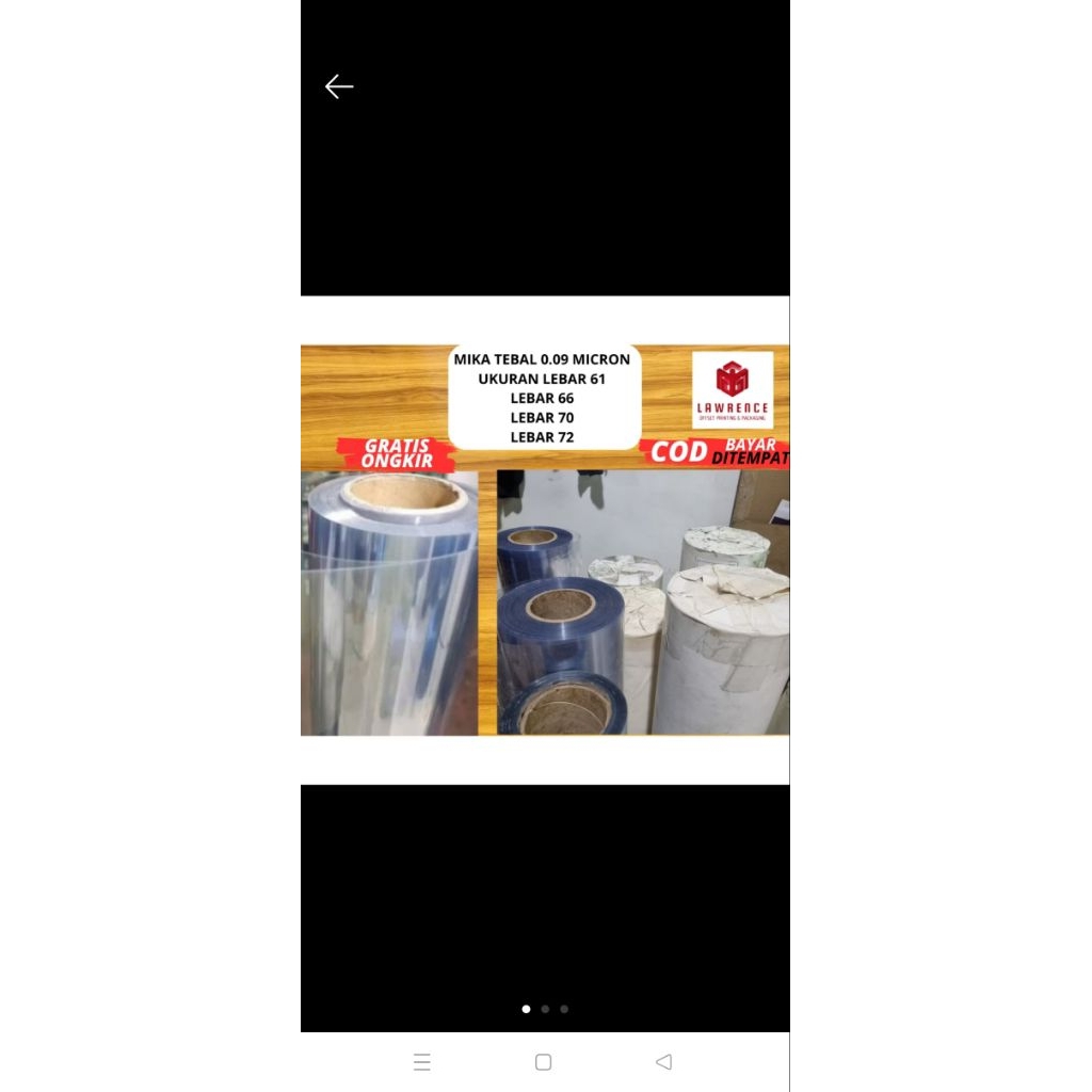 

Mika Rigid kaku Tebal 0.30 micron Lembaran