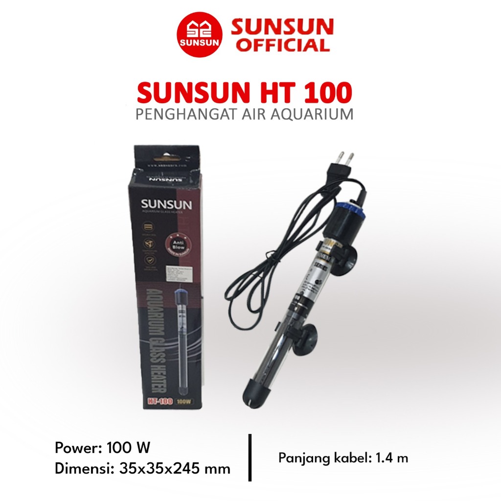 SUNSUN HT 100 / HT 200 / HT 500 Series Penghangat Air Aquarium Aquatic