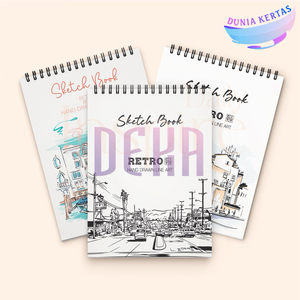 

Buku Gambar Aesthetic A4,A5,A6 Sketcbook Vertikal Jilid Spiral 40 Lembar/80Halaman