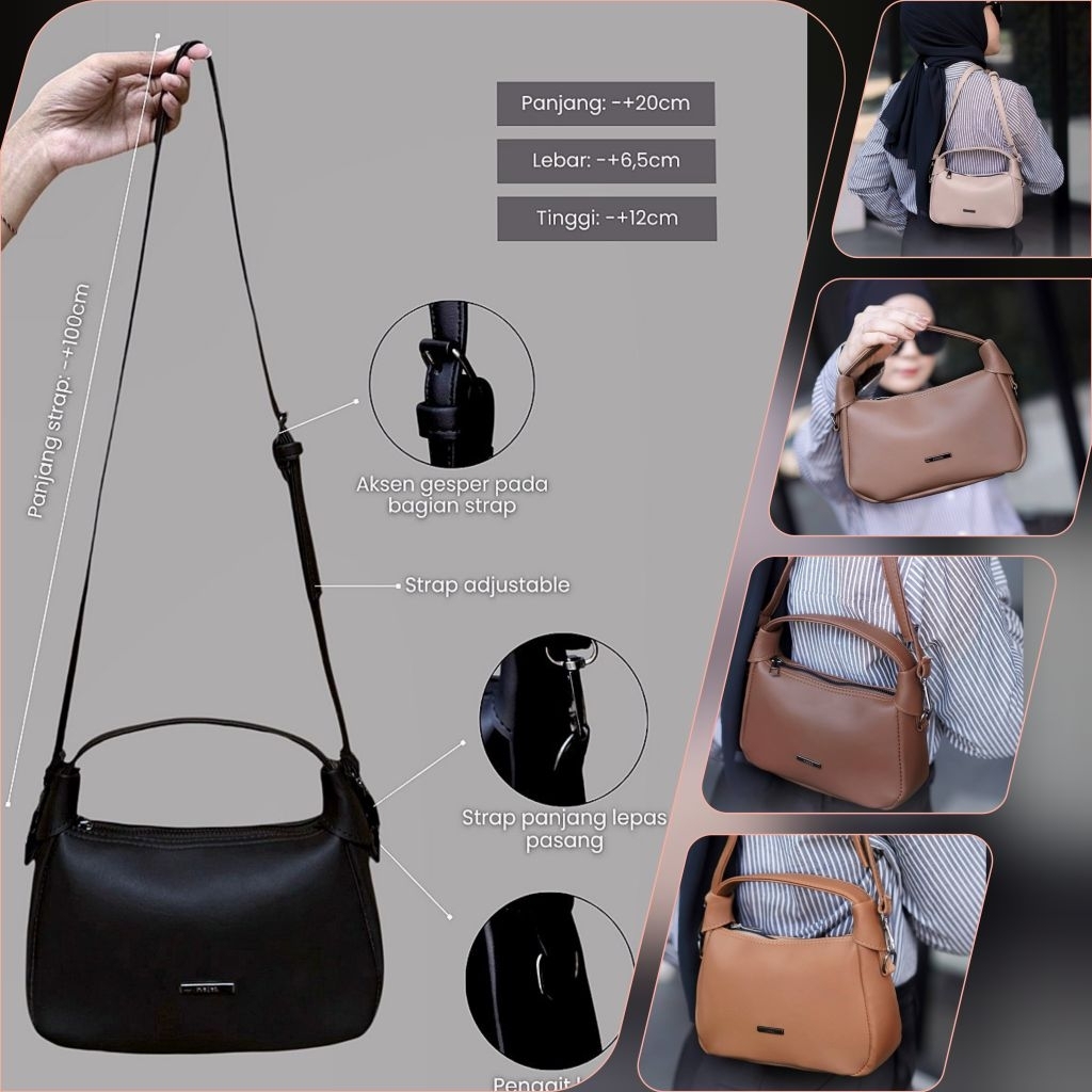 Hesea Ivy Clutch Btari Bag Slingbag Handbag - Tas Jinjing Selempang Kulit Sintesis Premium