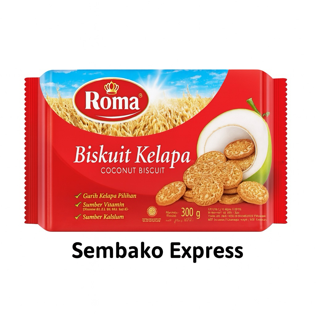 

Roma Biskuit Kelapa 300g - Camilan Renyah Gurih, Sumber Vitamin dan Kalsium