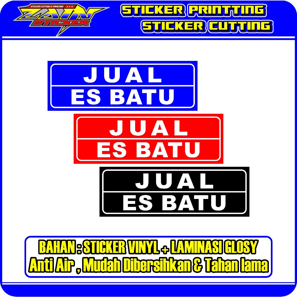 

Stiker Jual Es Batu Vinyl Glossy Tahan Air