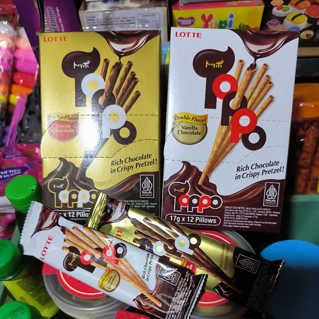 

Toppo biskuit coklat stik