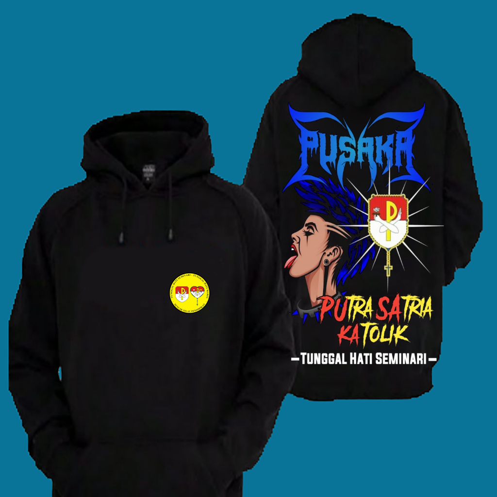Sweater Hoodie Distro THS THM Pusaka Putra Satria Katolik Tunggal Hati Seminari Premium Terbaru