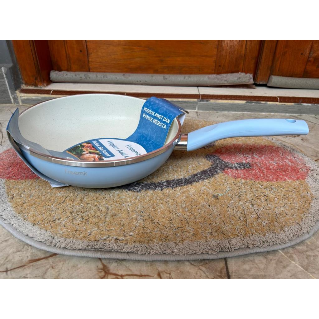 (ORIGINAL) Freemir Wajan Panci 24CM Baby Blue Wajan Anti Lengket Serbaguna Wajan Multifungsi | freem
