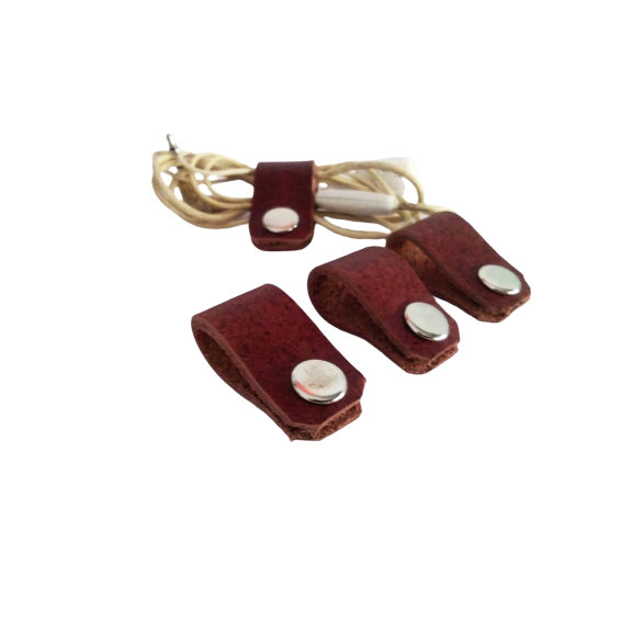 klip kabel kulit asli