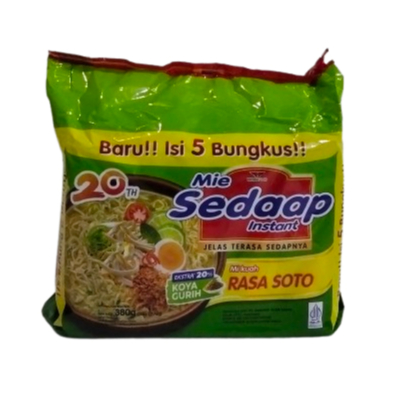 

MIE SEDAAP KUAH SOTO ISI 5 BUNGKUS/centraltrenggalek