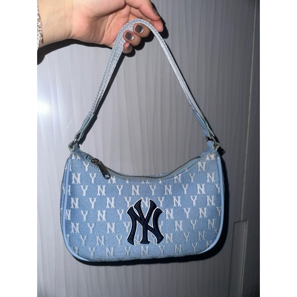 MLB CLASSIC MONOGRAM JACQUARD HOBO BAG NY