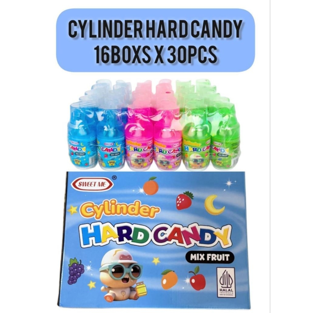 

cyilider hard candy tabung mix fruit swet me permen keras lolipop aneka rasa buah,jeruk, mangga,apel, stroberi, anggur 30 pcs