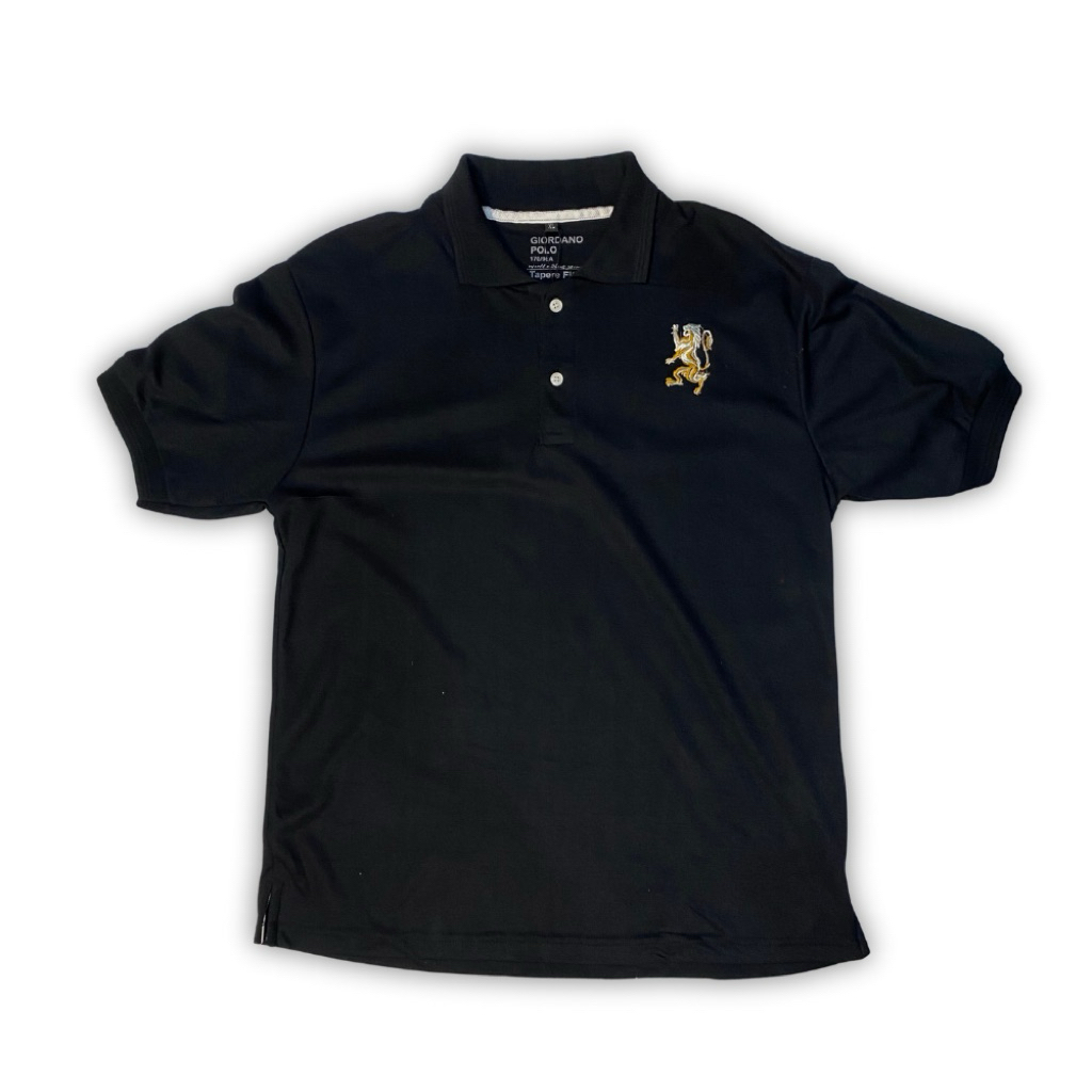 BAJU POLO KERAH GIORDANO HITAM LION LIKE ORI