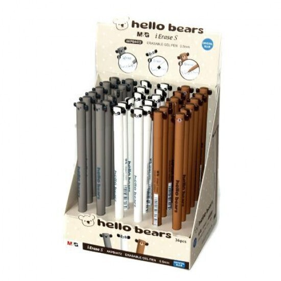 

M&G Erasable Gel Pen Cute Animals Patterns AKPB4472 - Pulpen Bisa dihapus Hello Bear