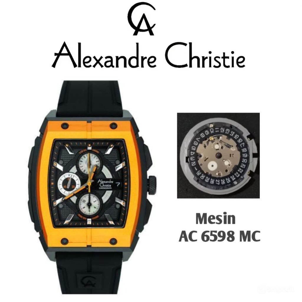 Mesin Original untuk Jam Tangan Alexandre Christie Type AC 6598 MC