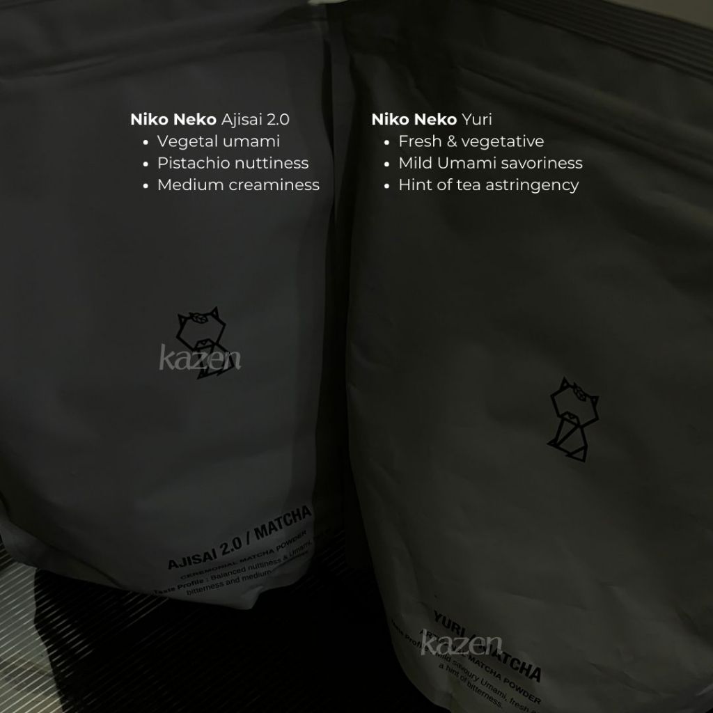 

[KAZEN SHARING PACK] Niko Neko Ajisai 2.0 & Yuri Matcha – Ceremonial Grade Matcha