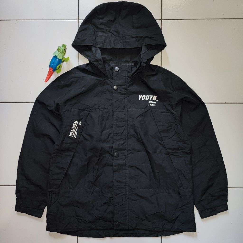 Jaket Outdoor Anak Remaja ECOLIER Full Black Original 100% Second Preloved Branded Gunung Hiking Cam