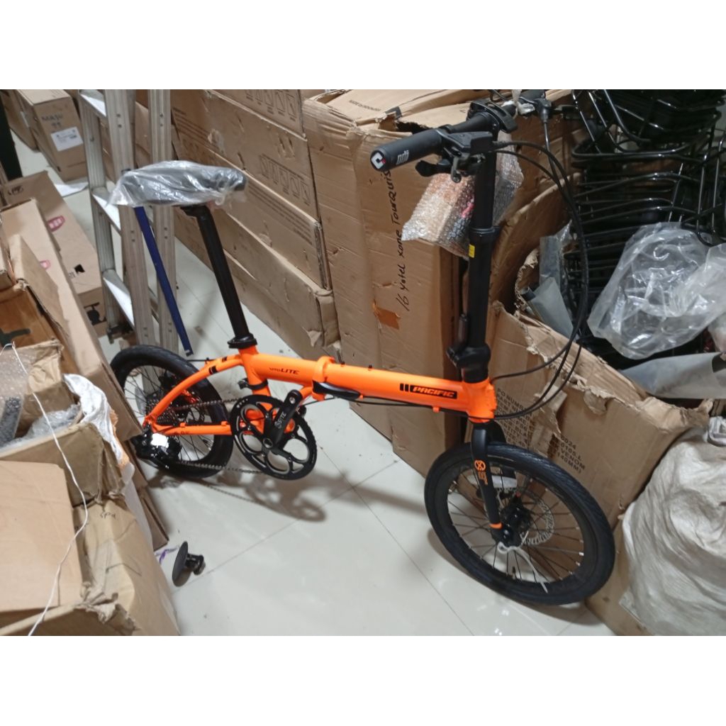 Sepeda lipat Pacific vitoLite 12 speed rem hidrolik suara hub jangkrik bahan alloy