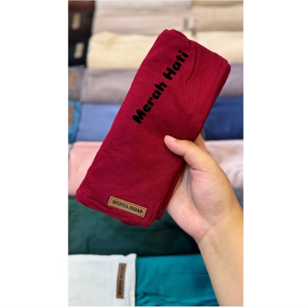 PASHMINA KAOS MERAH BY WIDYAHIJAB MERAH HATI