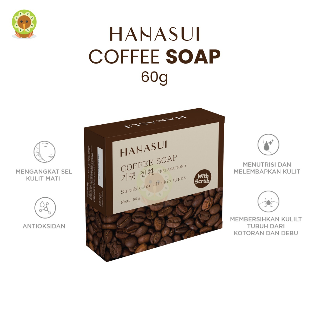 COFFE SOAP HANASUI 60 GRAM SABUN PEMUTIH WAJAH AROMA KOPI