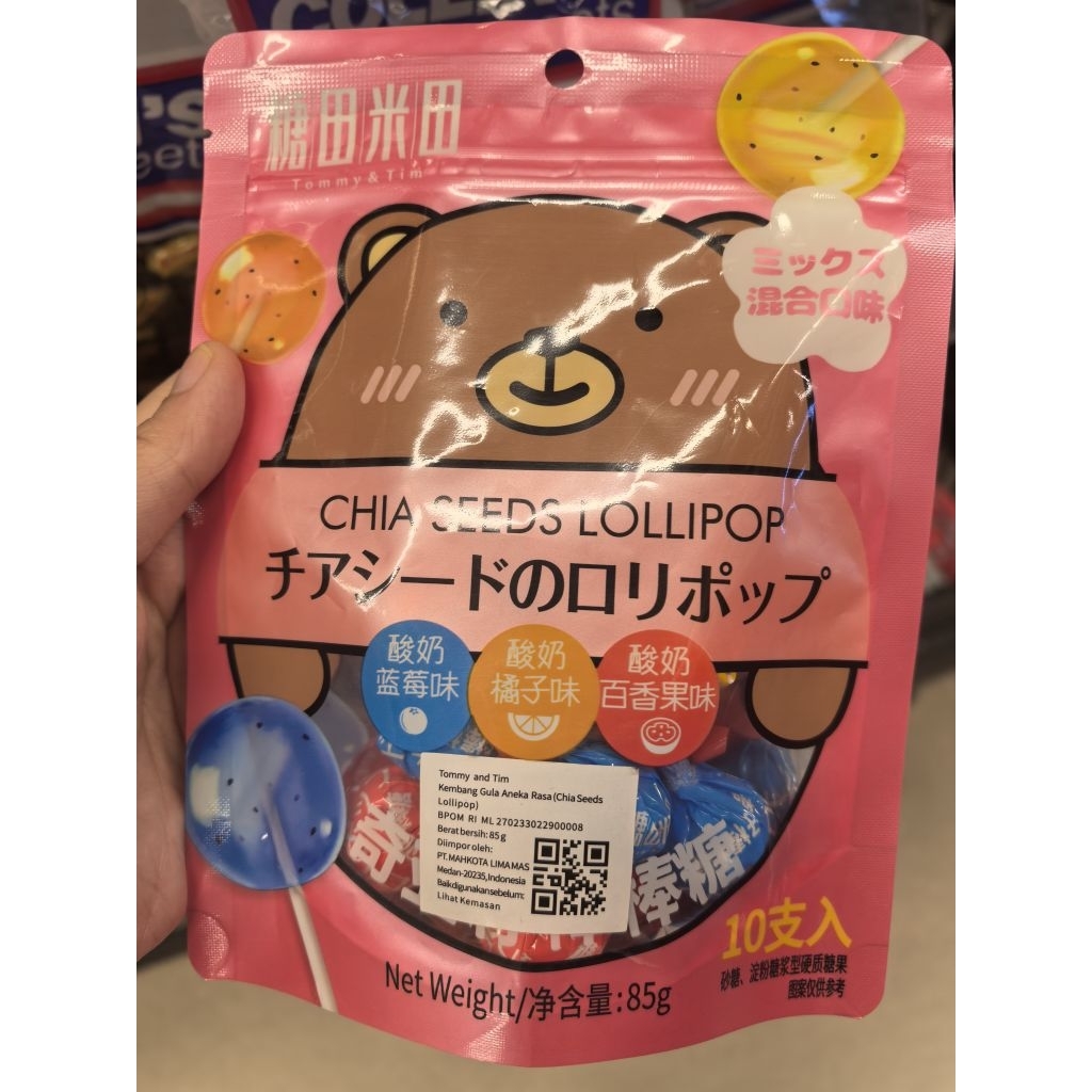 

Tommy and tim chiaseed lolipop. permen chiaseed. lolipop chiaseed. permen import