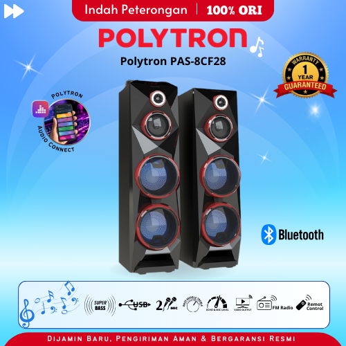 SPEAKER AKTIF POLYTRON PAS 8C28 / PENGERAS SUARA / SPEAKER BLUETOOTH / SPEAKER ISI 2/SPEAKER AKTIF J