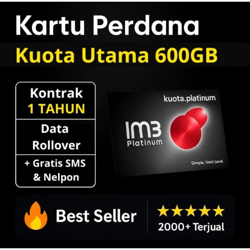 PERDANA IM3 KUOTA 600 GB MASA AKTIF 1 TAHUN