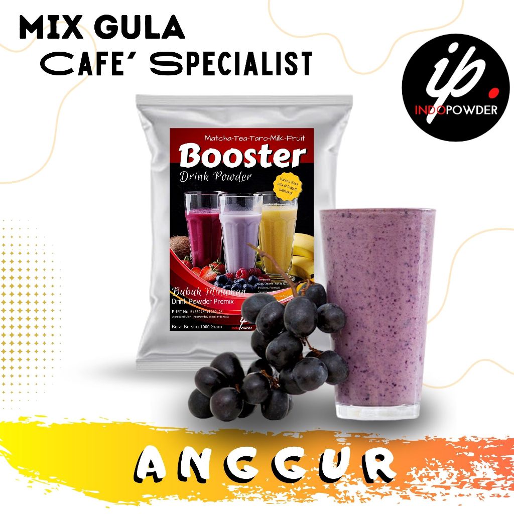 

Indopowder - Bubuk Minuman ANGGUR 1Kg Untuk Cafe, Waralaba, Resto dan Usaha Minuman Kekinian