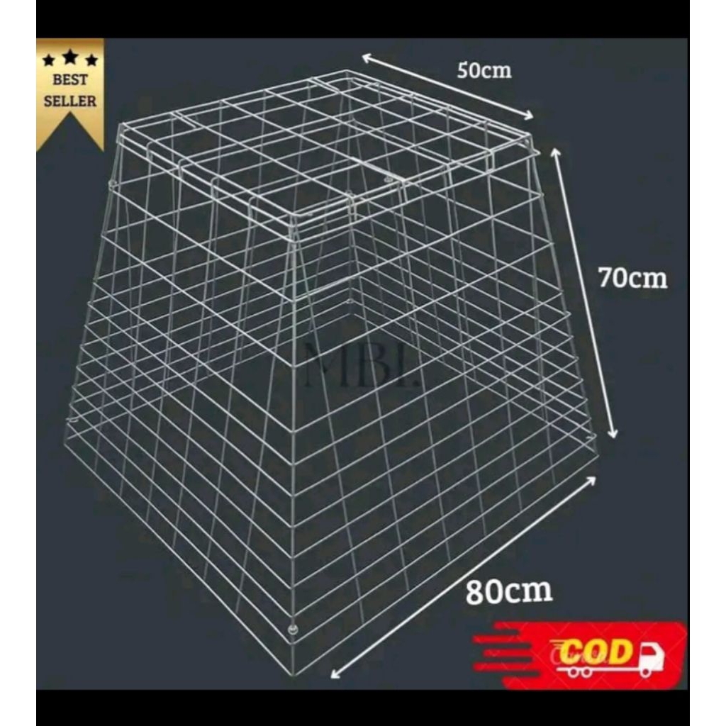 kandang/kurung jemur ayam lipat clapnis anti karat