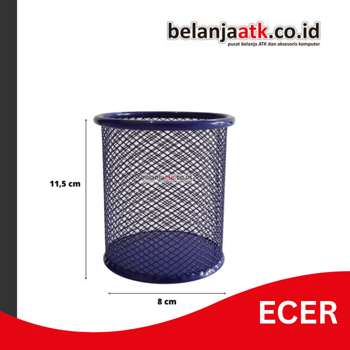 [ECER] Desk Set/Pencil Cup Jaring Bulat VT-802 CL