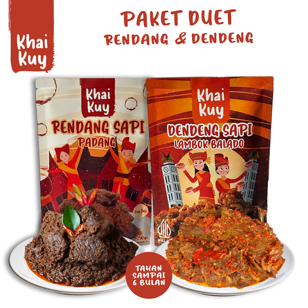 

Khaikuy - Paket Duet Rendang Sapi 150gr & Dendang Lambok Balado 150gr