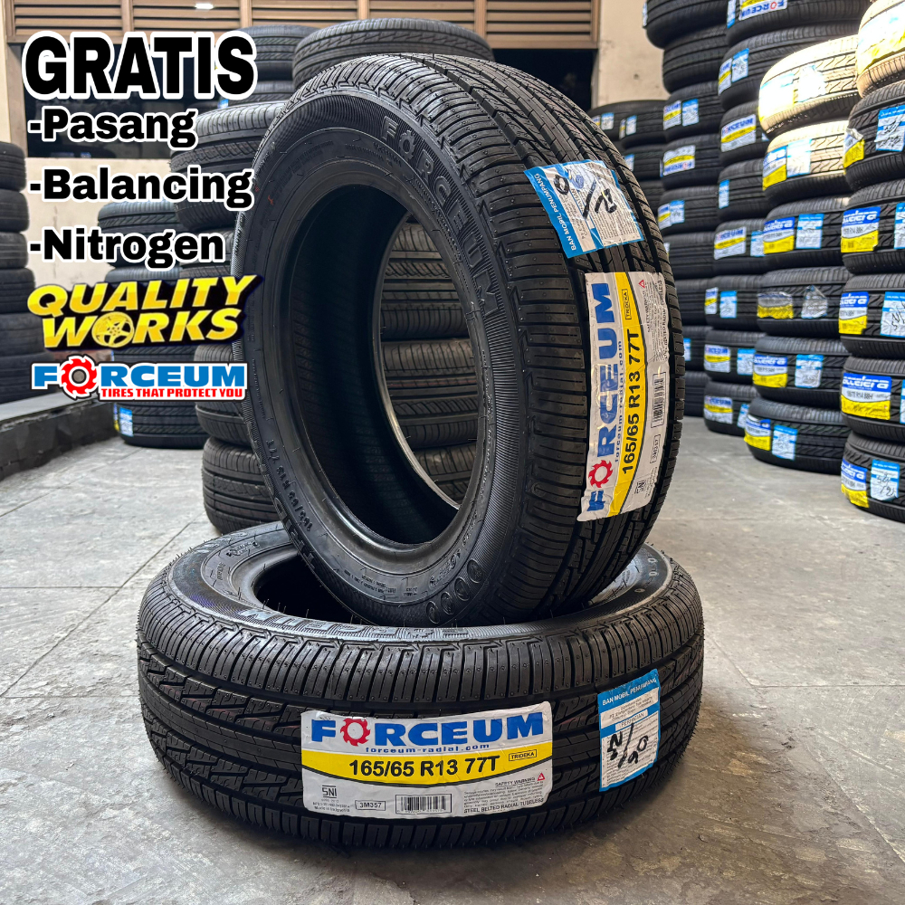 BAN FORCEUM 165 65 R13 TRIDEKA - BAN MOBIL RING 13 UKURAN 165/65 R13 TUBLLES