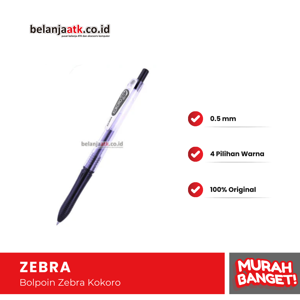 

Bolpoin Zebra Kokoro 0.5 mm / Pulpen / Bolpen