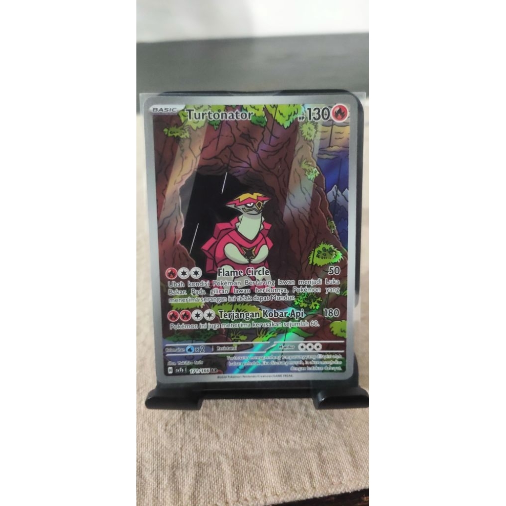 Pokemon TCG Turtonator sv7s 171/166 AR holo foil Indonesia Ver