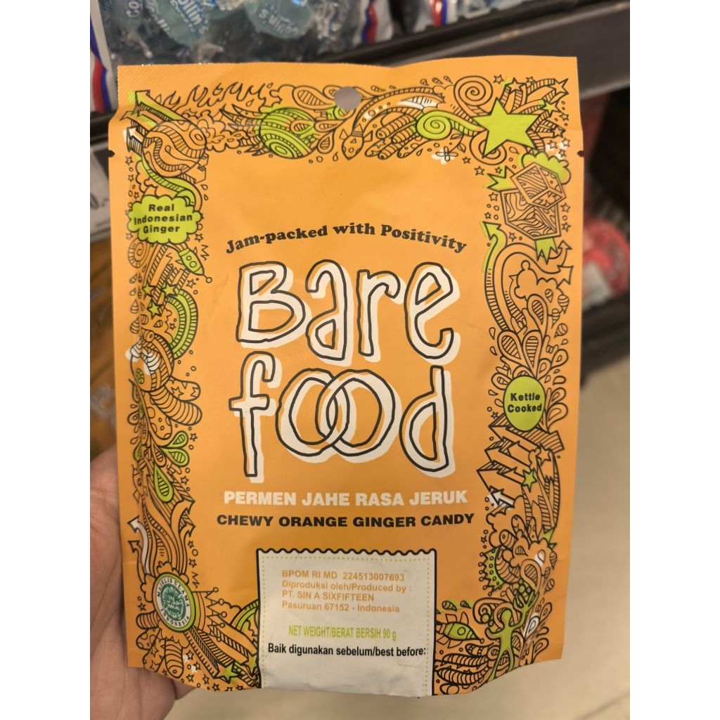 

Barefood chewy ginger candy 90gr. permen jahe rasa jeruk. permen jahe rasa mangga. chewy Orange ginger candy. chewy mangga ginger candy. permen jahe. permen import