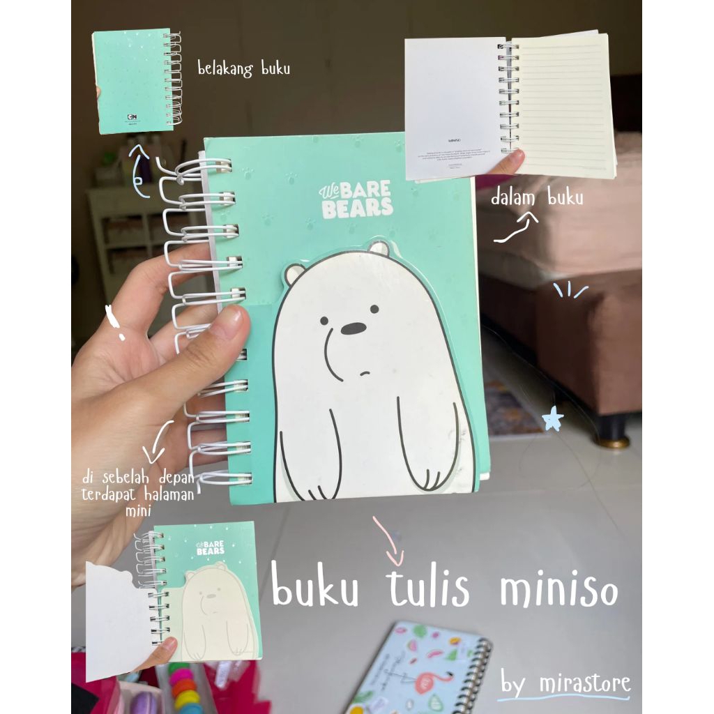 

buku tulis 2 in 1 miniso | buku tulis miniso | buku tulis aesthetic ala korean