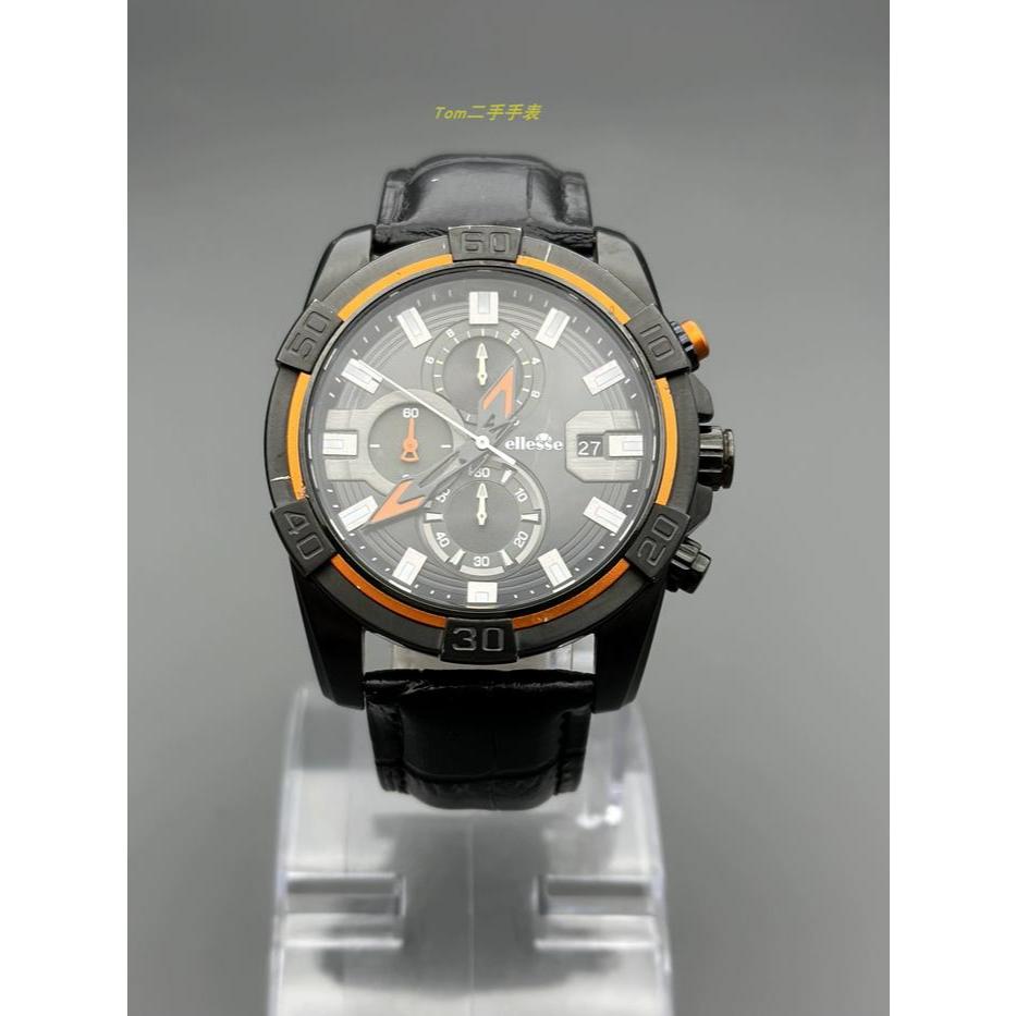 Jam Tangan Chronograph Quartz Pria Ellesse - Tali Kulit, Kondisi Preloved