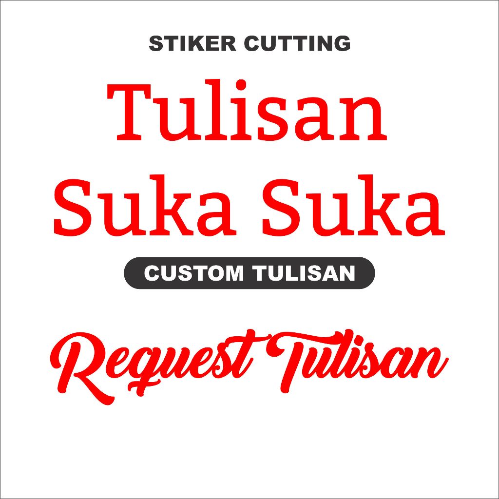 

Stiker Cutting Custom Tulisan Css Print. bisa request tulisan