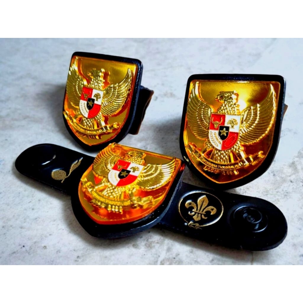 

Ring kacu pramuka Tumpuk Garuda logam Timbul terbaru bahan premium elegan berkualitas