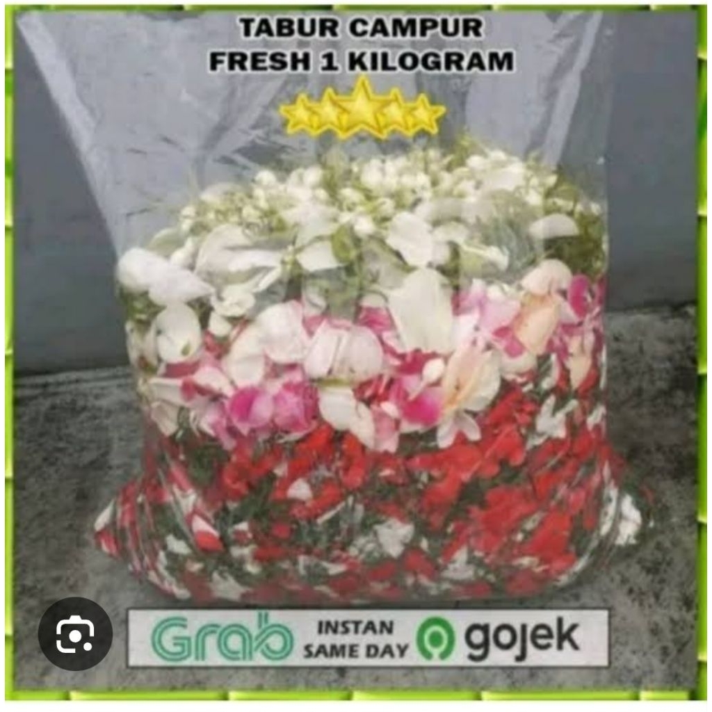 bunga tabur  campur pandan iris, kenanga, Kamboja, melati, mawar