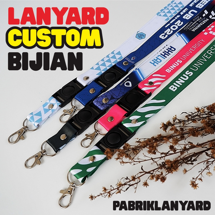 

Paket Grosir 50 pcs Lanyard Custom Murah – Cetak Logo Full Color | Tali ID Card Printing | Pabrik Lanyard